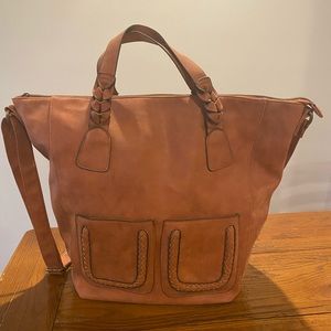 Crossbody bag with braided embellishment